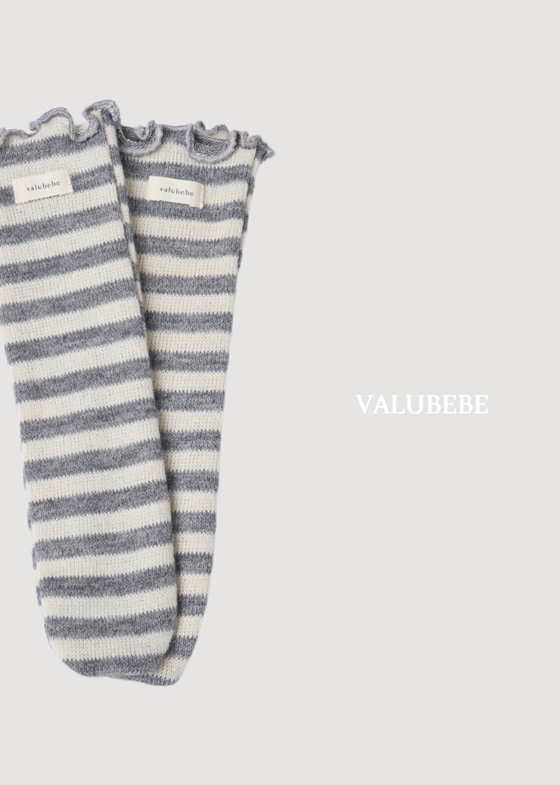 Valu Bebe - Korean Baby Fashion - #babyfever - Stripe Roll Socks - 7