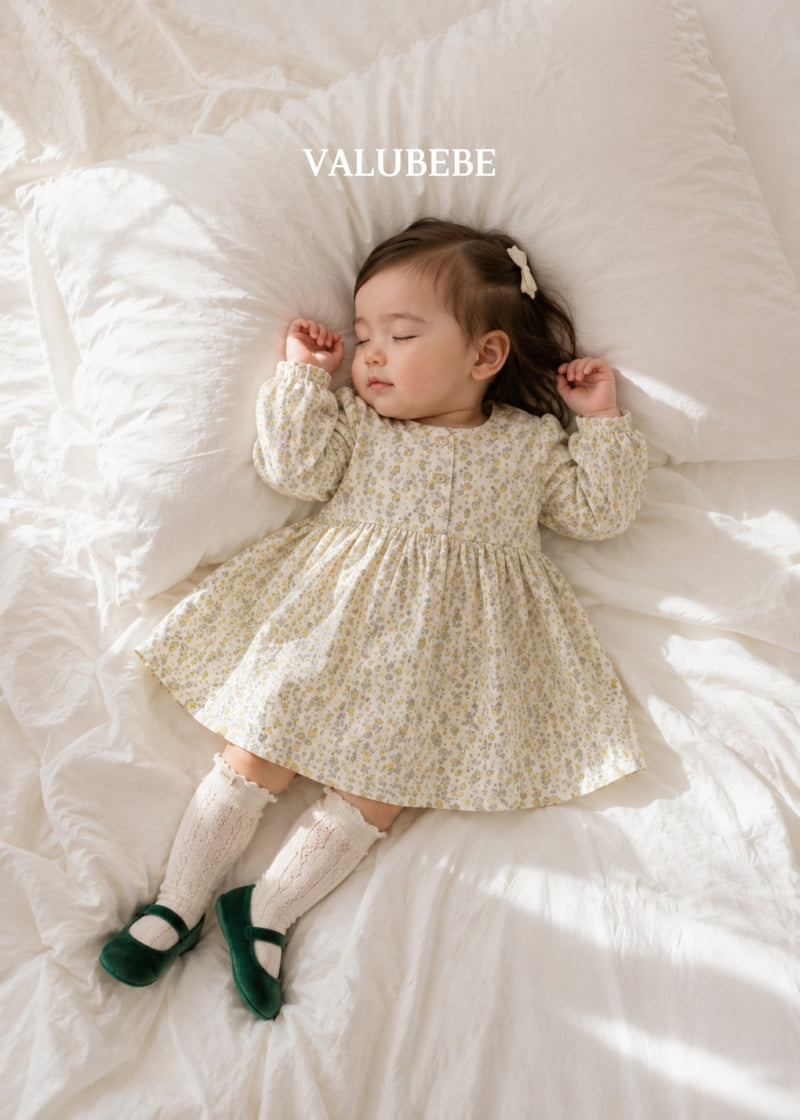 Valu Bebe - Korean Baby Fashion - #babyfever - Flower Square One-piece - 12