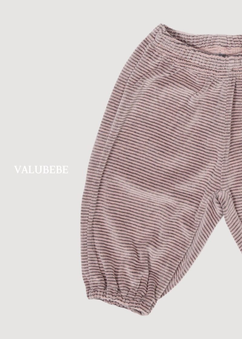 Valu Bebe - Korean Baby Fashion - #babyfever - Veloure Stripe Pants - 9