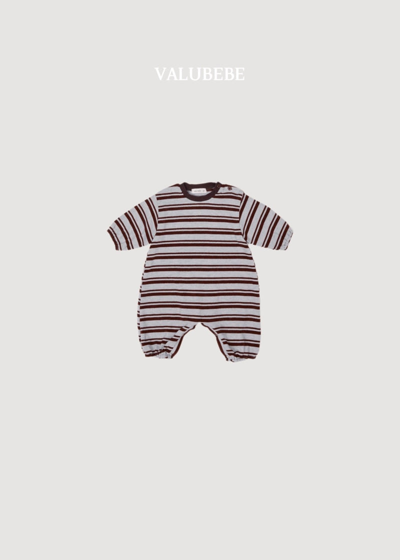 Valu Bebe - Korean Baby Fashion - #babyfever - Holy Stripe Jumpsuit - 6