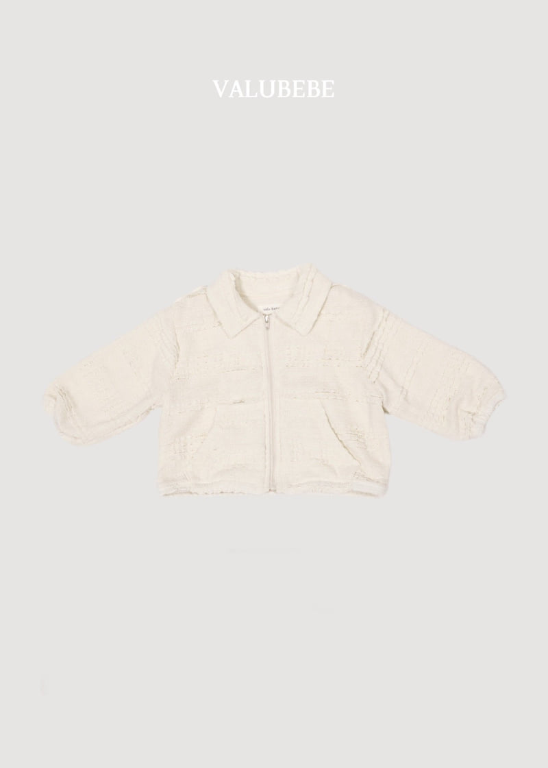 Valu Bebe - Korean Baby Fashion - #babyfever - Lace Collar Zip-up Jacket - 5
