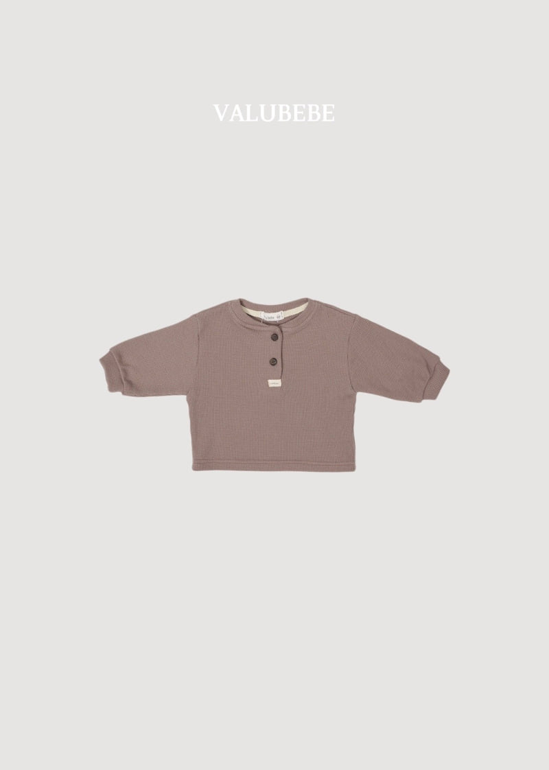 Valu Bebe - Korean Baby Fashion - #babygirlfashion - Mini Waffle Button Tee - 5