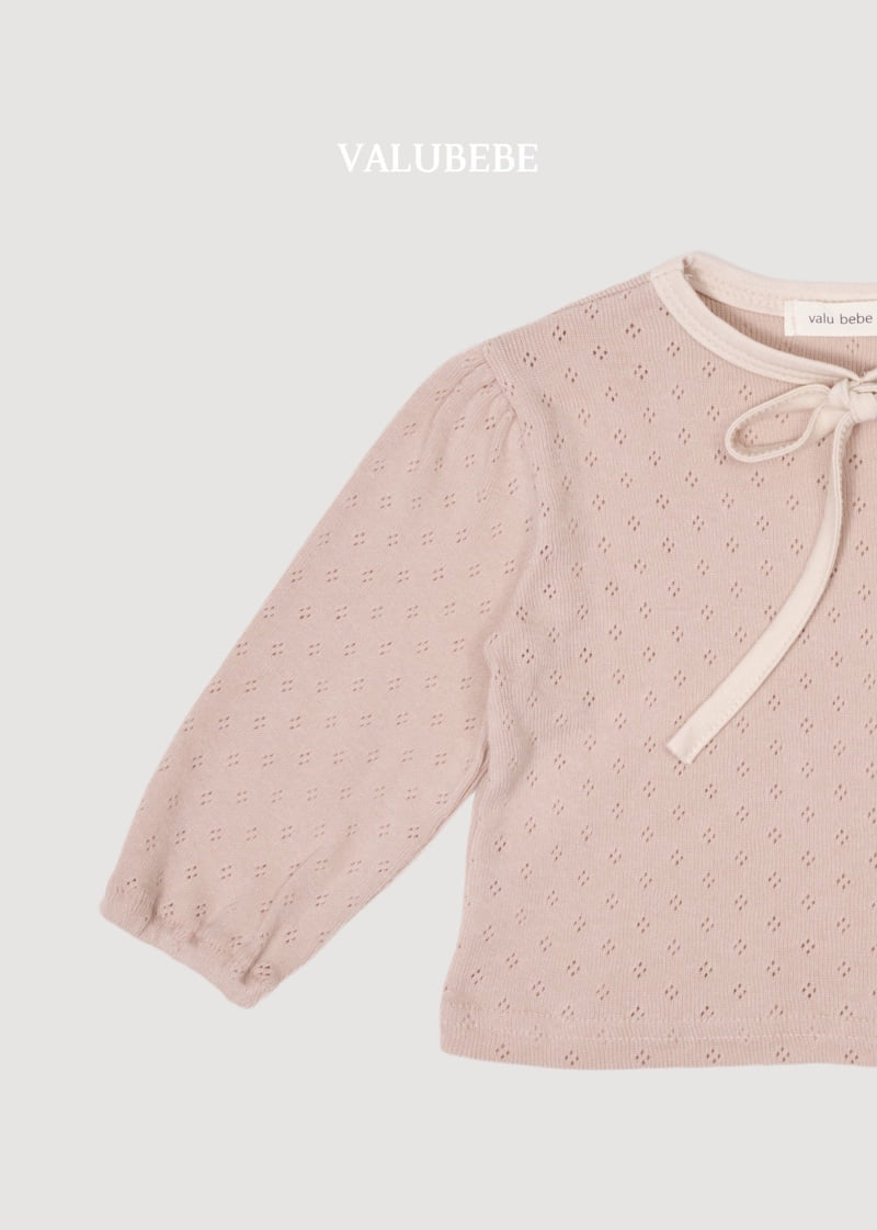 Valu Bebe - Korean Baby Fashion - #babygirlfashion - Creamy Ribbon Puff Tee - 7