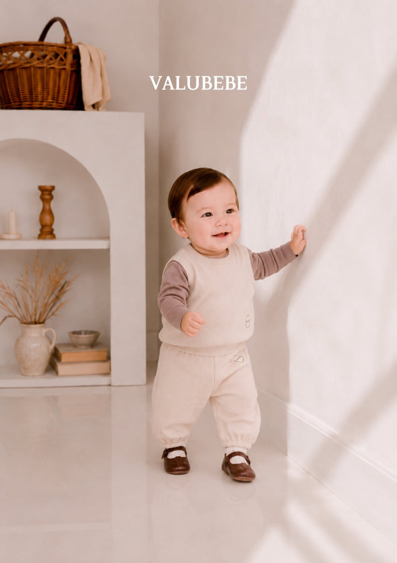 Valu Bebe - Korean Baby Fashion - #babygirlfashion - Honey Rib Jogger Pants - 12