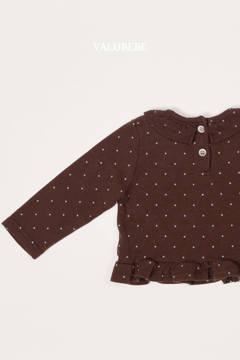Valu Bebe - Korean Baby Fashion - #babygirlfashion - Chouchou Dot Frill Tee - 10
