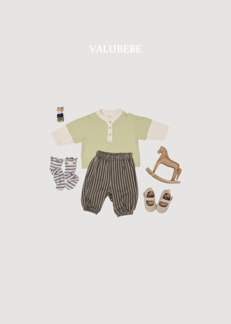 Valu Bebe - Korean Baby Fashion - #babylifestyle - Stripe Roll Socks - 9