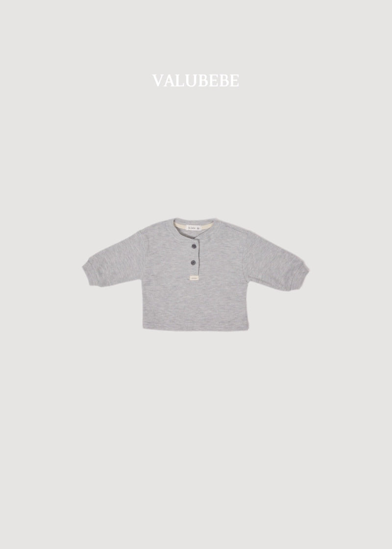 Valu Bebe - Korean Baby Fashion - #babylifestyle - Mini Waffle Button Tee - 6