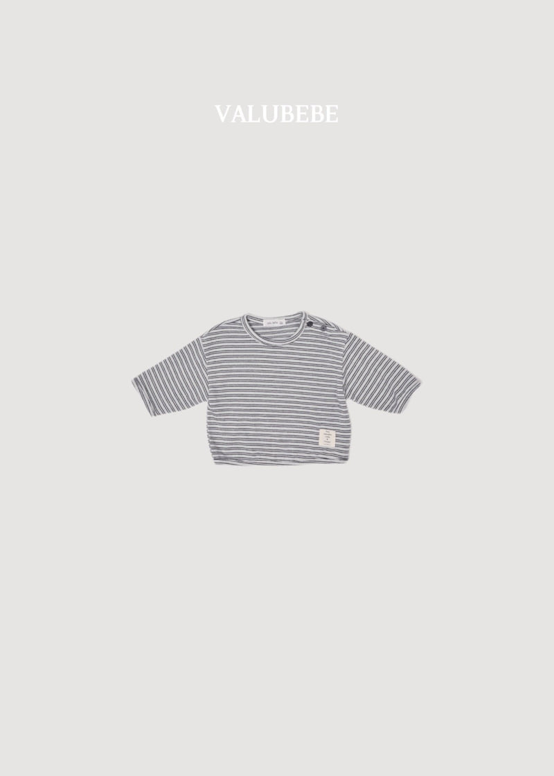 Valu Bebe - Korean Baby Fashion - #babylifestyle - Stripe Button Tee - 4
