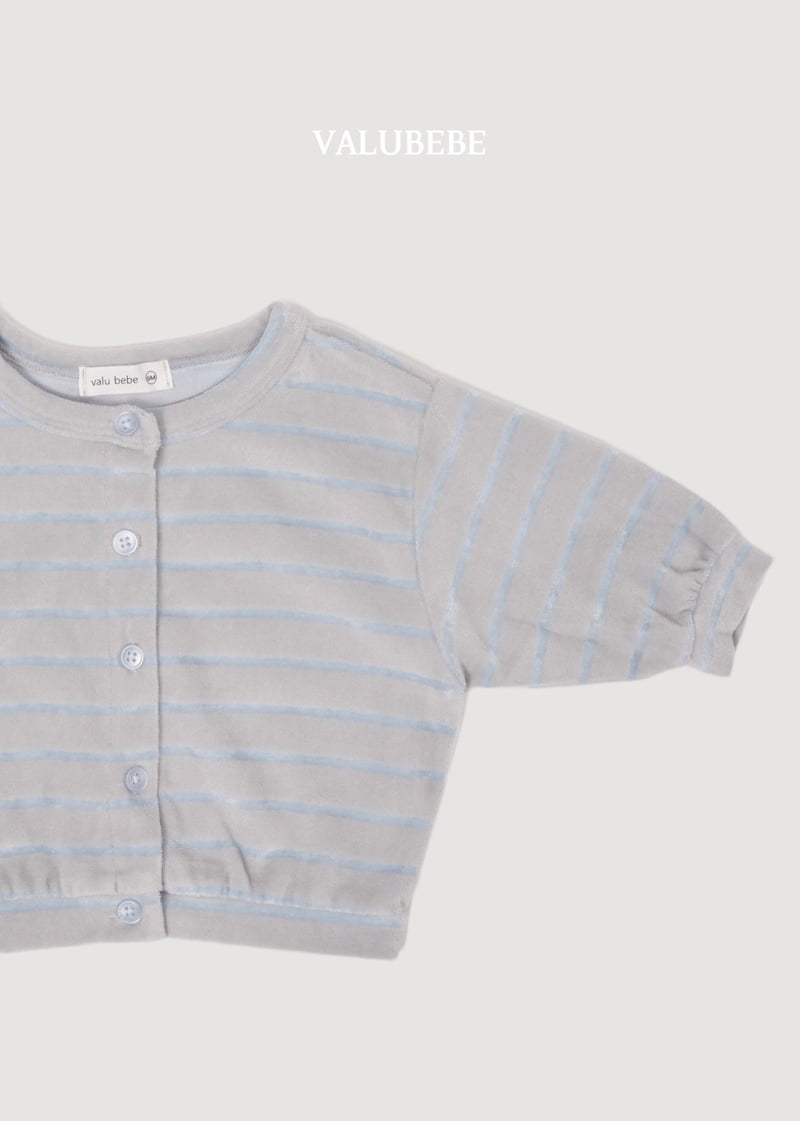 Valu Bebe - Korean Baby Fashion - #babyoninstagram - Veloure Stripe Cardigan - 8