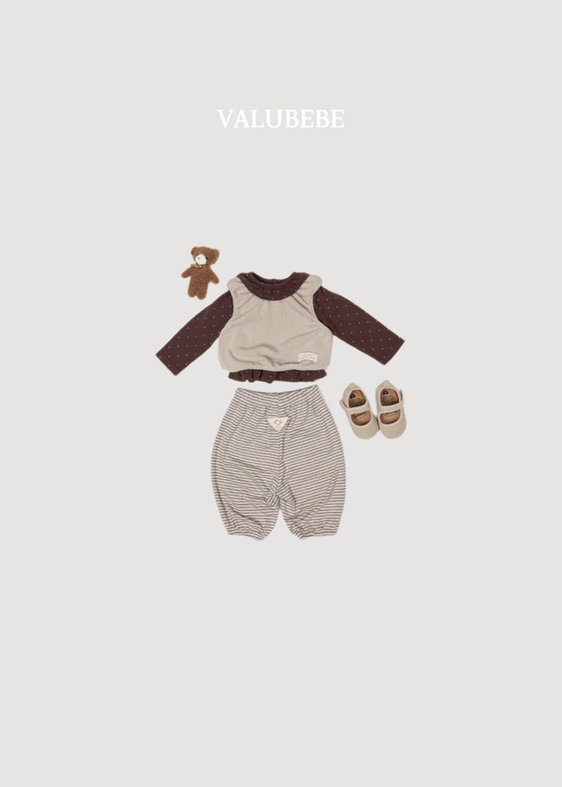 Valu Bebe - Korean Baby Fashion - #babyoninstagram - Chouchou Dot Frill Tee - 12