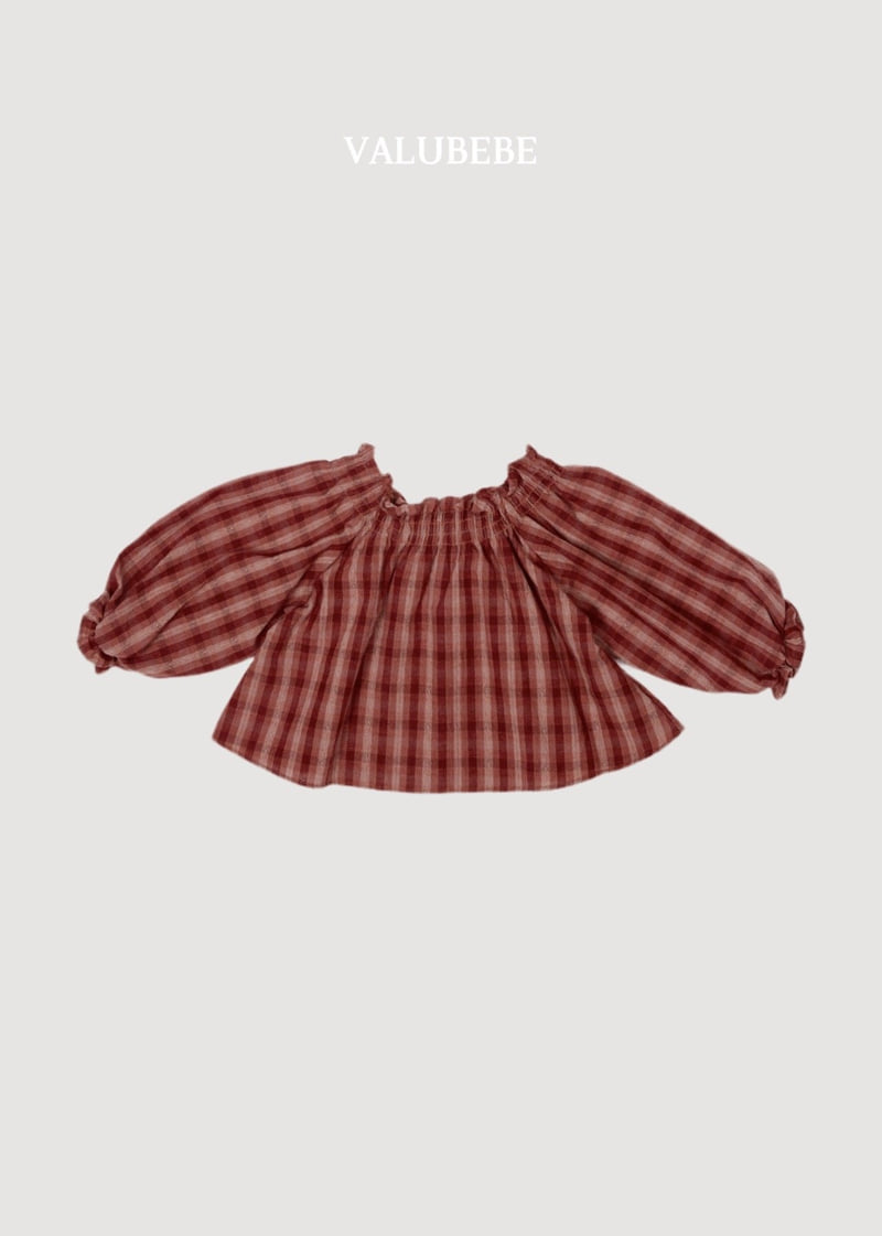 Valu Bebe - Korean Baby Fashion - #babyootd - Dudie Check Smocked Blouse - 5