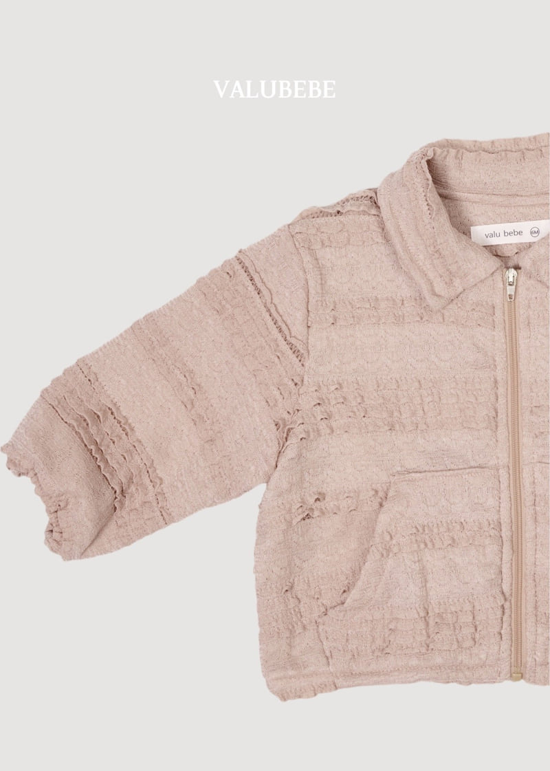 Valu Bebe - Korean Baby Fashion - #babyootd - Lace Collar Zip-up Jacket - 9