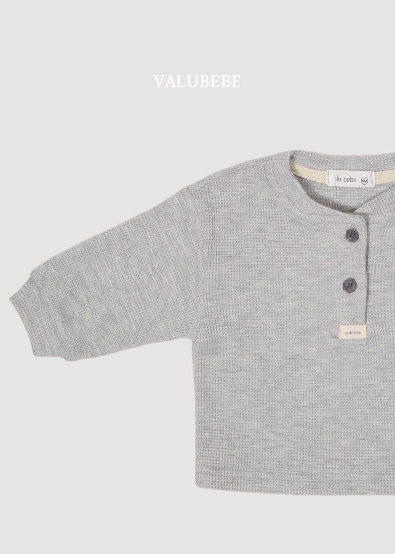 Valu Bebe - Korean Baby Fashion - #babyoutfit - Mini Waffle Button Tee - 10