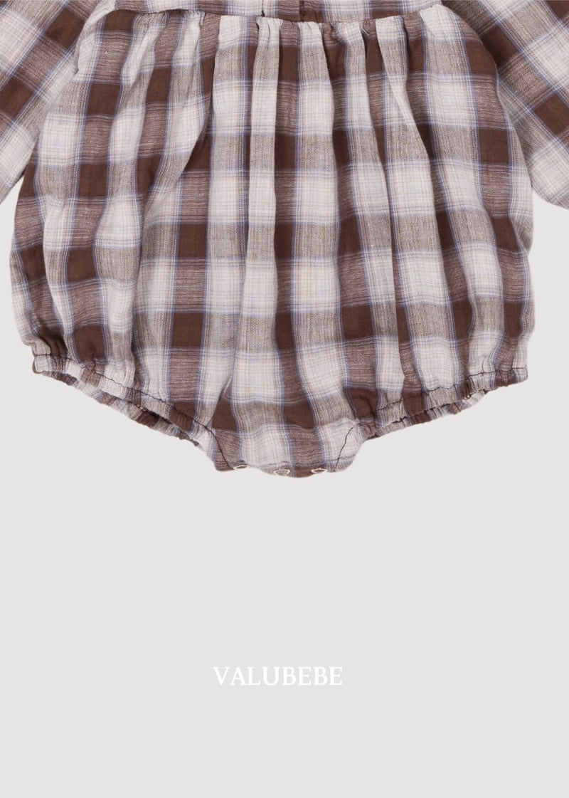 Valu Bebe - Korean Baby Fashion - #babyoutfit - Check Ribbon Romper - 8