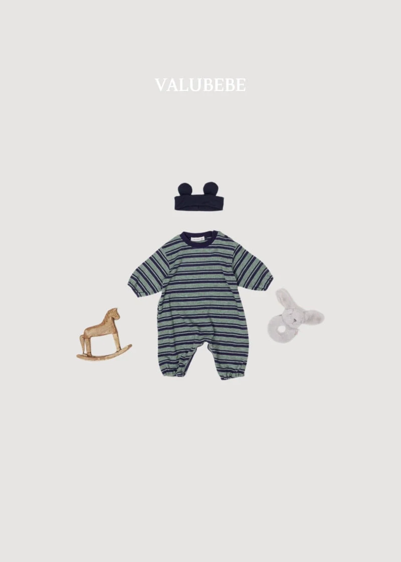 Valu Bebe - Korean Baby Fashion - #babyoutfit - Holy Stripe Jumpsuit - 12