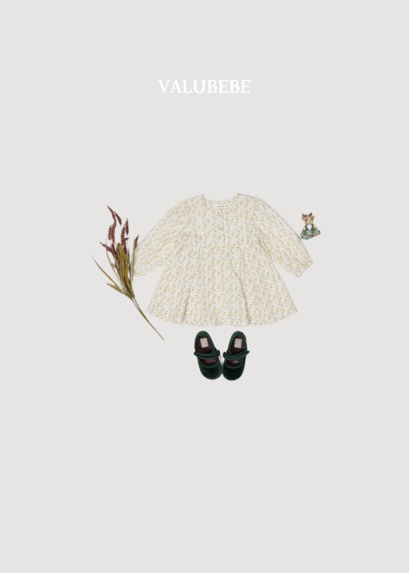 Valu Bebe - Korean Baby Fashion - #babyoutfit - Flower Square One-piece - 4