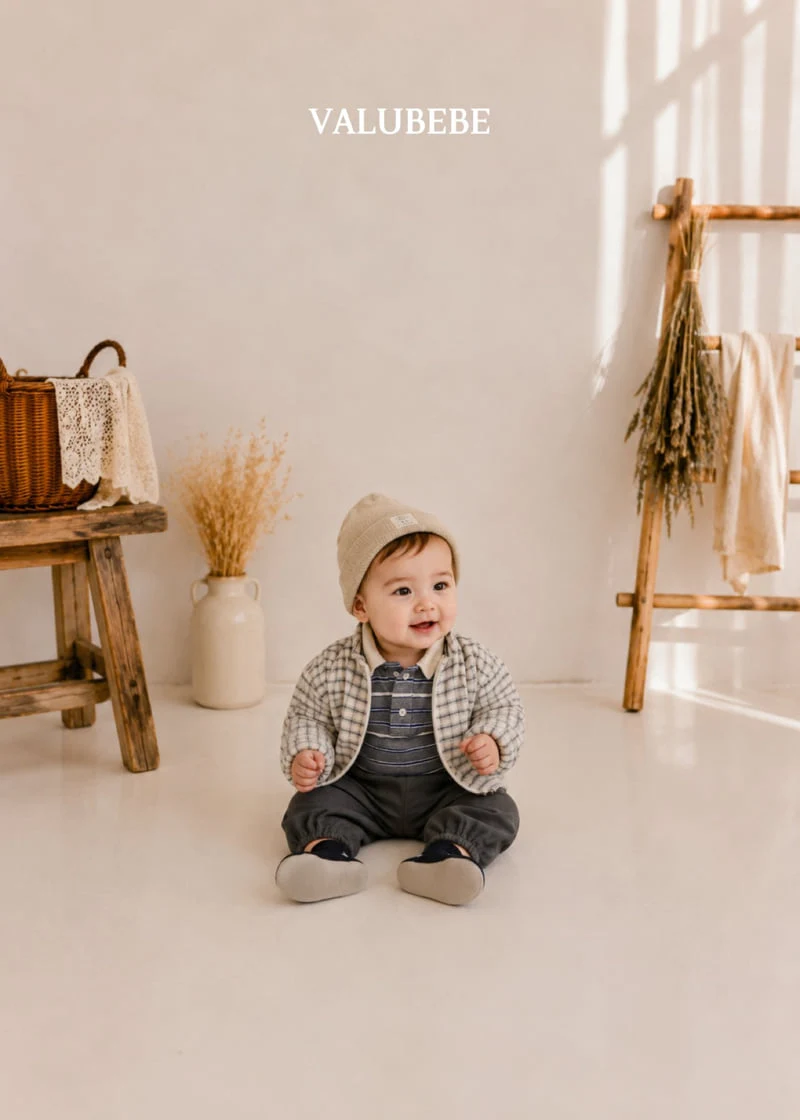 Valu Bebe - Korean Baby Fashion - #onlinebabyboutique - Milky Stripe Collar Tee - 11
