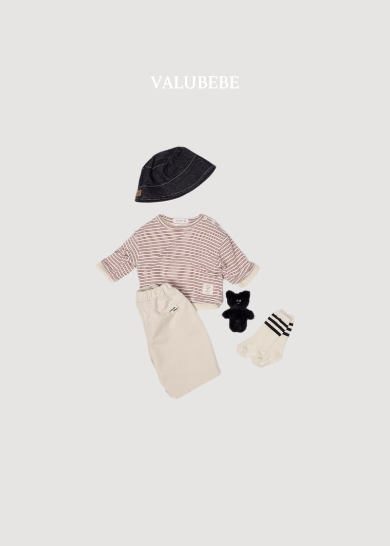 Valu Bebe - Korean Baby Fashion - #onlinebabyboutique - Stripe Button Tee - 9