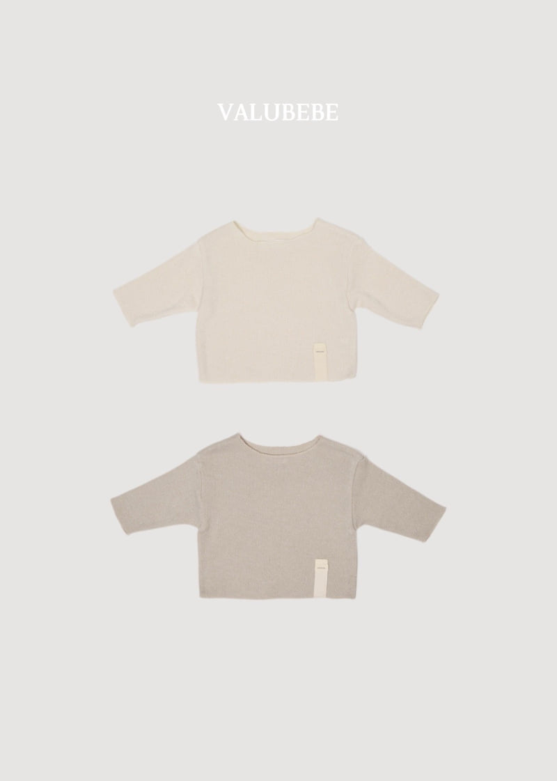 Valu Bebe - Korean Baby Fashion - #onlinebabyboutique - Boatneck Knit Tee