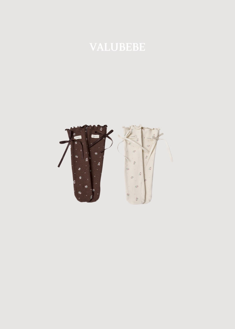 Valu Bebe - Korean Baby Fashion - #onlinebabyboutique - Floral Wave Socks