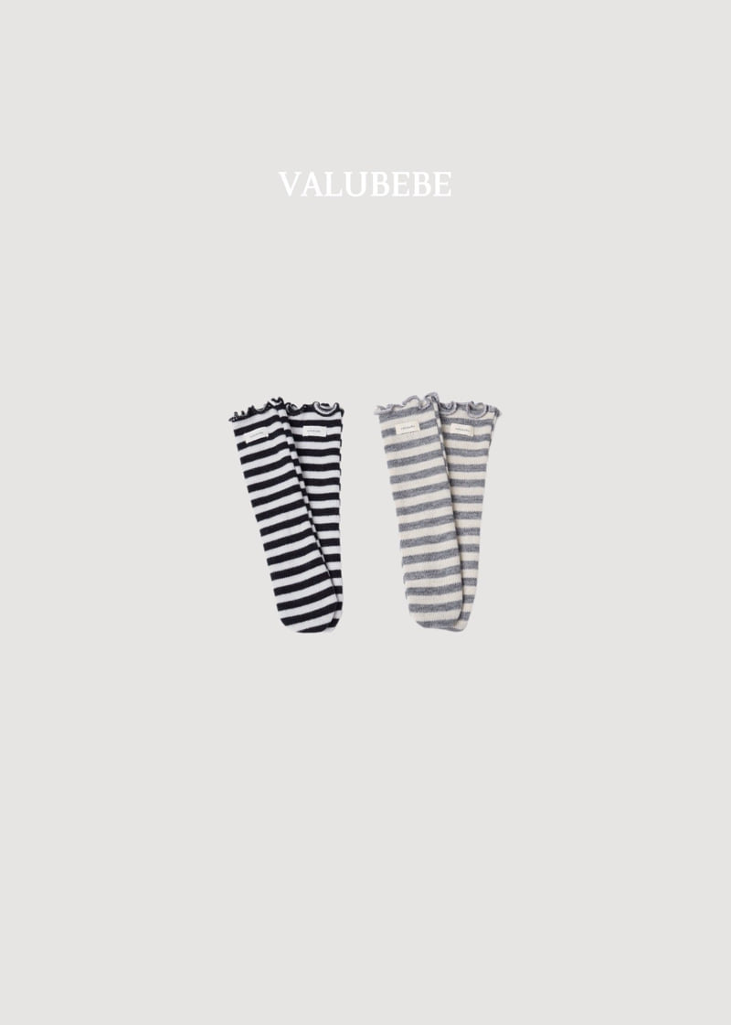 Valu Bebe - Korean Baby Fashion - #onlinebabyshop - Stripe Roll Socks