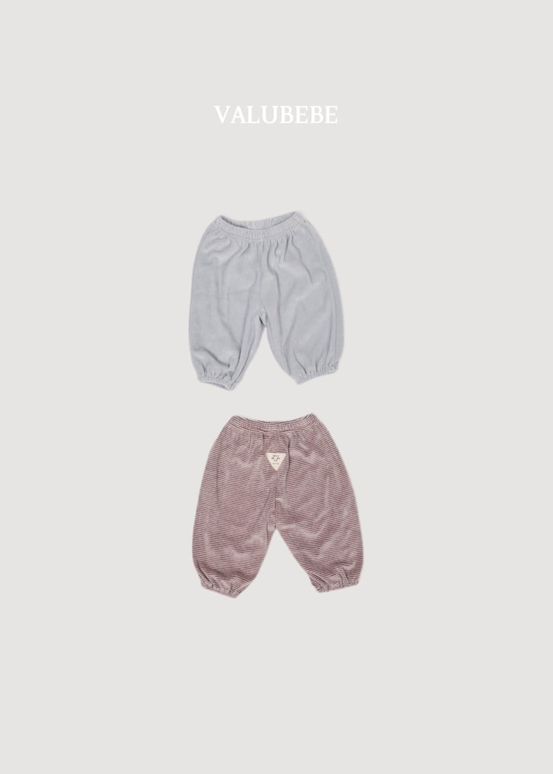 Valu Bebe - Korean Baby Fashion - #onlinebabyshop - Veloure Stripe Pants - 4