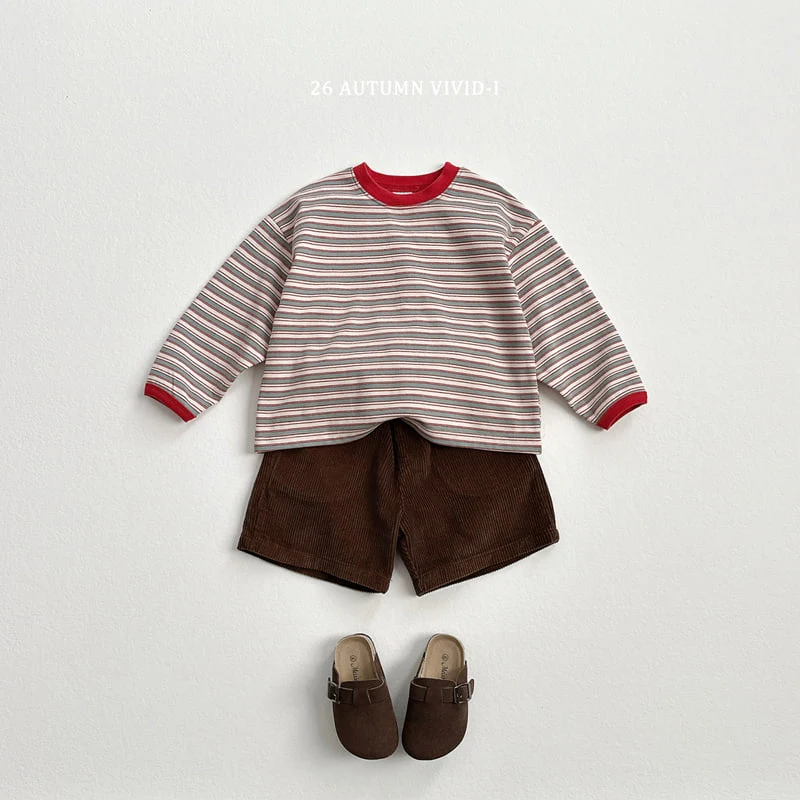 Vivid I - Korean Children Fashion - #Kfashion4kids - Colorblock Multi Stripe Tee - 12