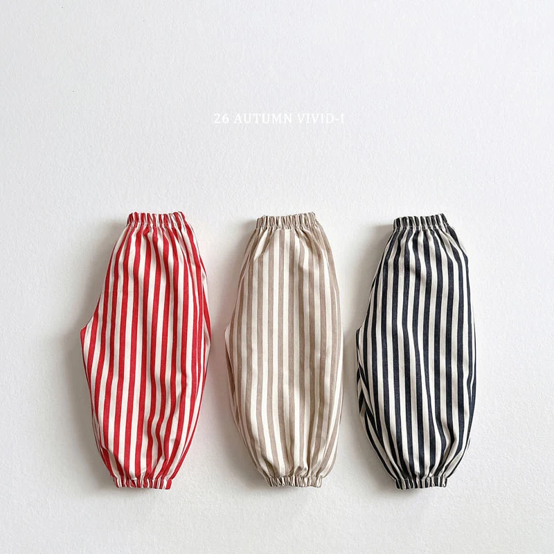 Vivid I - Korean Children Fashion - #Kfashion4kids - Vertical Stripe Jogger