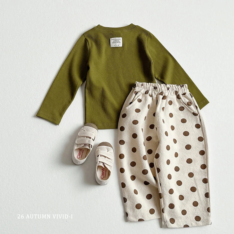 Vivid I - Korean Children Fashion - #Kfashion4kids - Label Ribbed Tee - 9