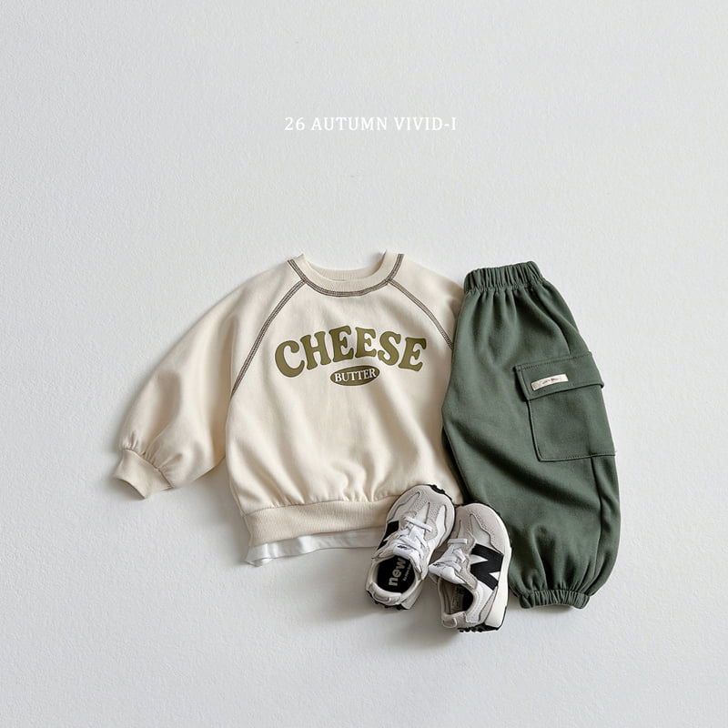 Vivid I - Korean Children Fashion - #Kfashion4kids - Cheese Stitch Sweatshirt - 12