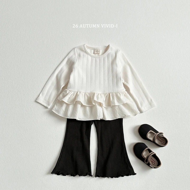 Vivid I - Korean Children Fashion - #Kfashion4kids - Eyelet Frill Tee - 12