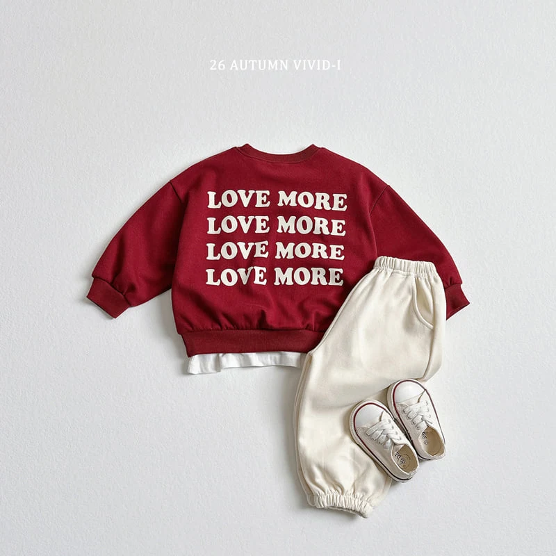 Vivid I - Korean Children Fashion - #Kfashion4kids - Love More Sweatshirt - 9