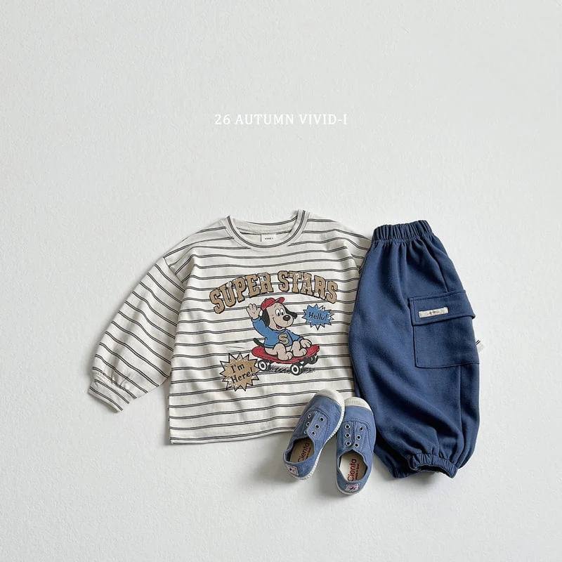 Vivid I - Korean Children Fashion - #Kfashion4kids - Label Cargo Jogger Pants - 5