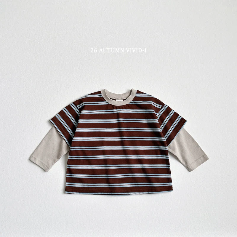 Vivid I - Korean Children Fashion - #kidzfashiontrend - Multi Stripe Layered Tee - 4