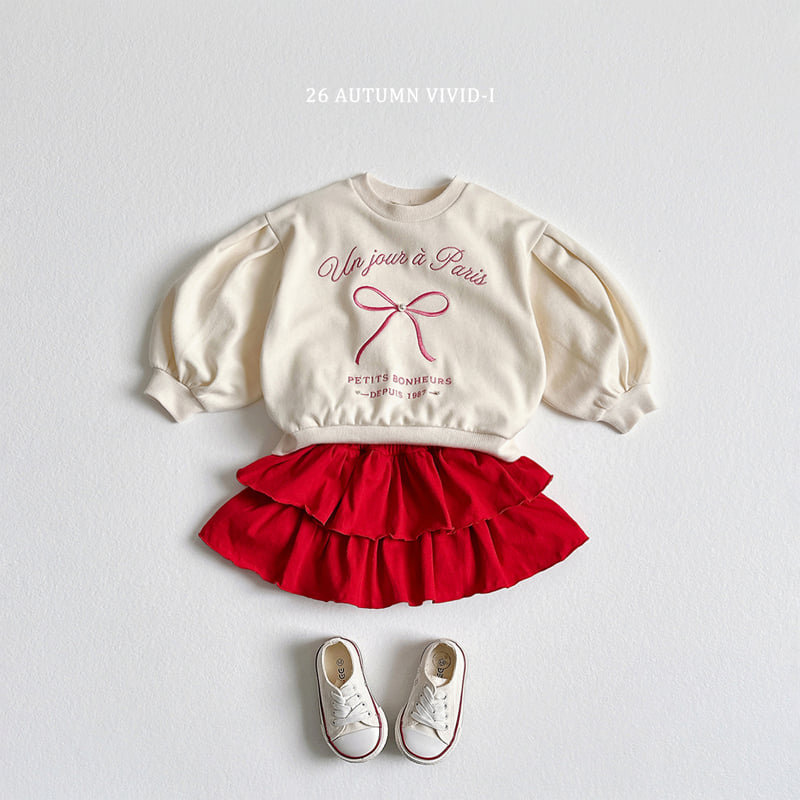 Vivid I - Korean Children Fashion - #childofig - Ribbon Pearl Puff Sweatshirt - 11