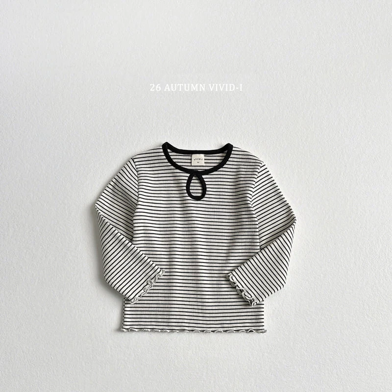 Vivid I - Korean Children Fashion - #childofig - Stripe Hole Tee - 6
