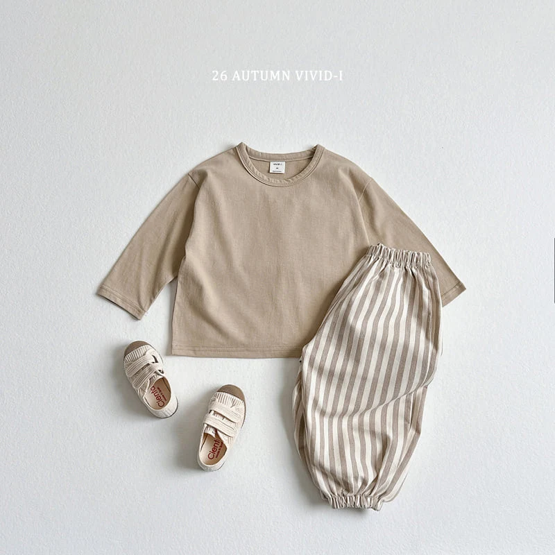 Vivid I - Korean Children Fashion - #childofig - Vertical Stripe Jogger - 9