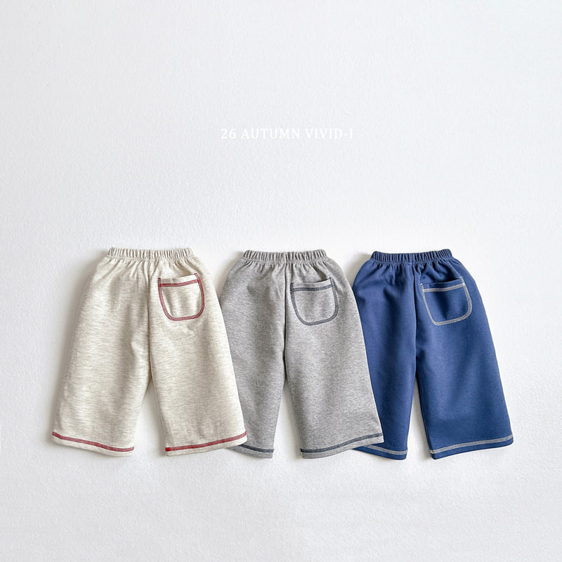 Vivid I - Korean Children Fashion - #stylishchildhood - Stitch Pocket Pants - 4