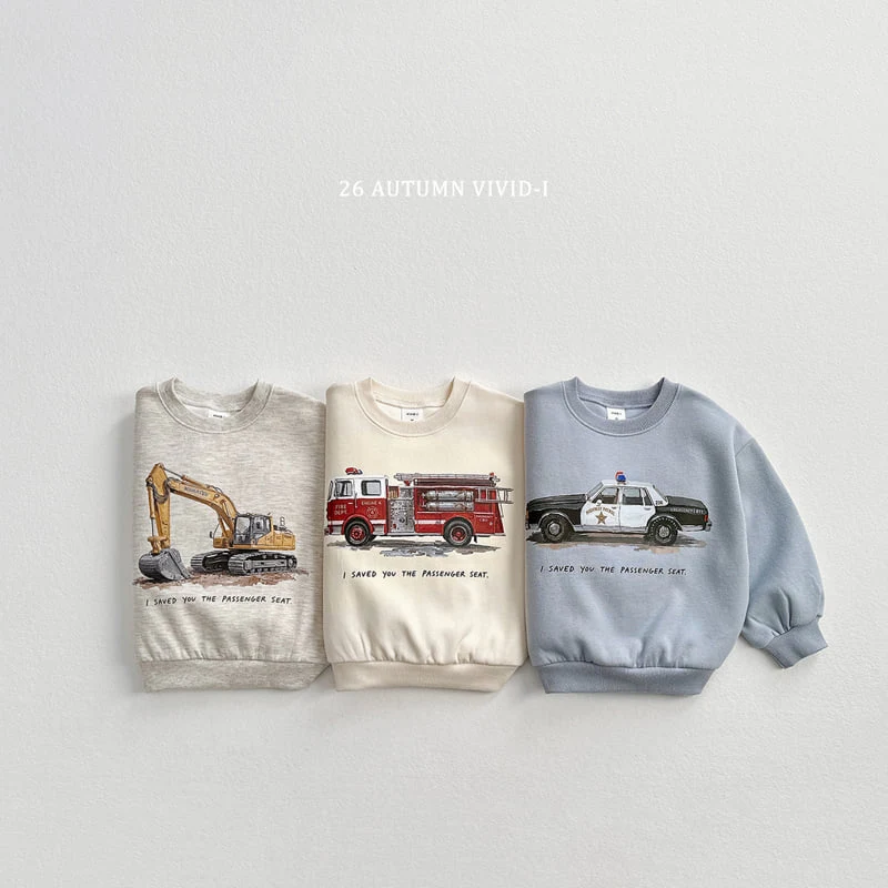 Vivid I - Korean Children Fashion - #childofig - Retro Car Sweatshirt