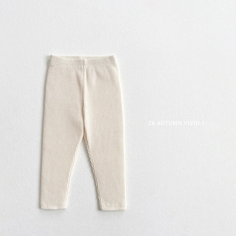 Vivid I - Korean Children Fashion - #prettylittlegirls - Ribbed Leggings - 4