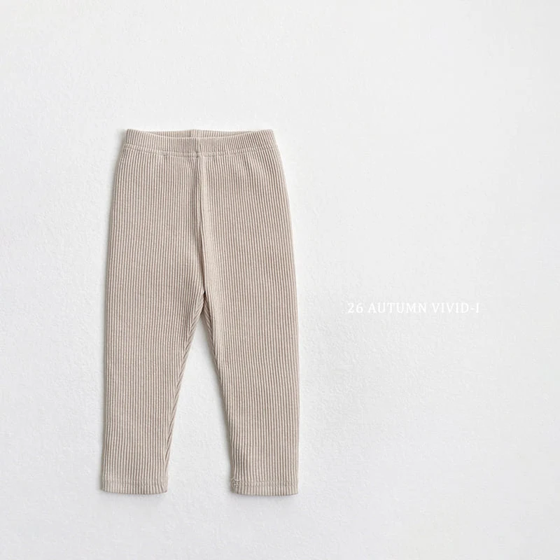 Vivid I - Korean Children Fashion - #childofig - Ribbed Leggings - 5