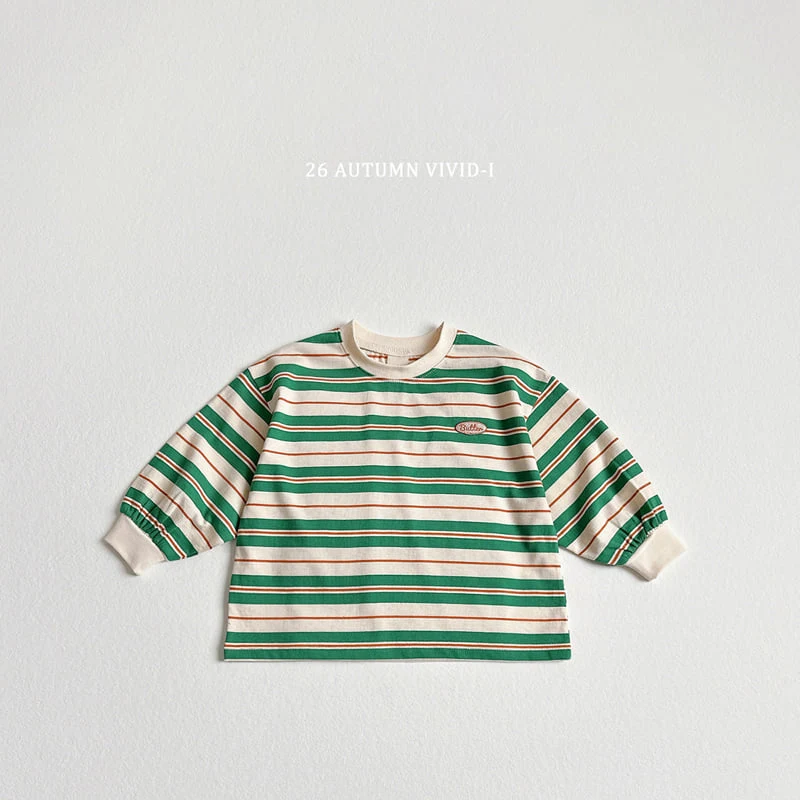 Vivid I - Korean Children Fashion - #childofig - Butter Stripe Tee - 5