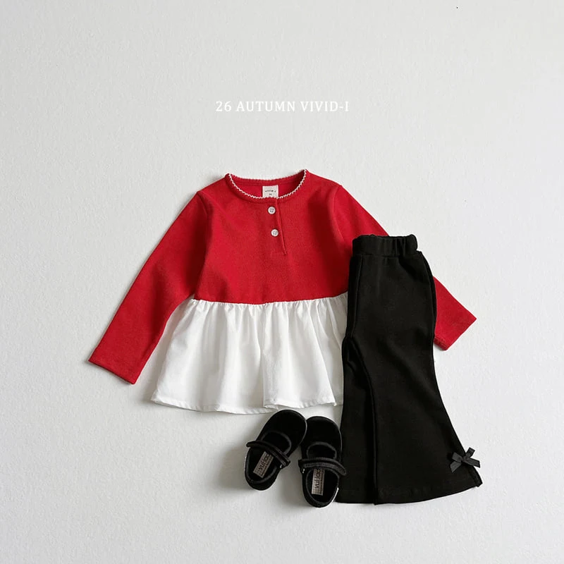 Vivid I - Korean Children Fashion - #childofig - Ribbon Spandex Flare Pants - 10