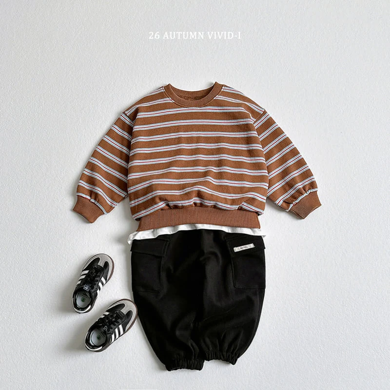 Vivid I - Korean Children Fashion - #childofig - Multi Colorblock Stripe Sweatshirt - 6