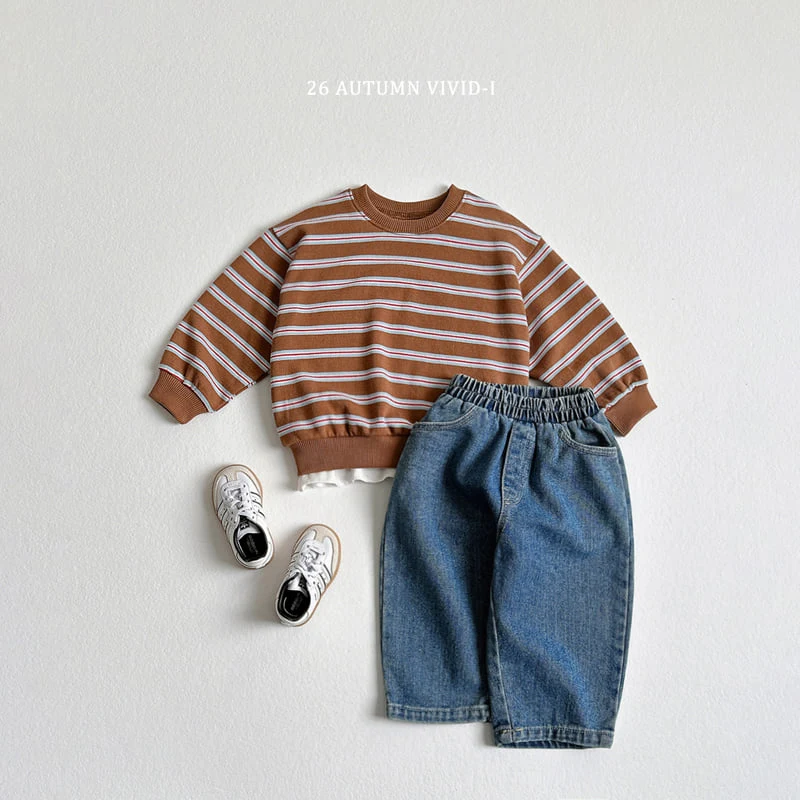 Vivid I - Korean Children Fashion - #childofig - Multi Colorblock Stripe Sweatshirt - 7