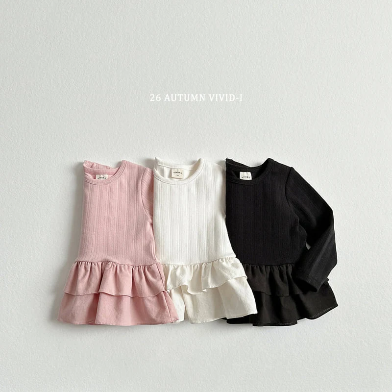 Vivid I - Korean Children Fashion - #childofig - Eyelet Frill Tee - 3