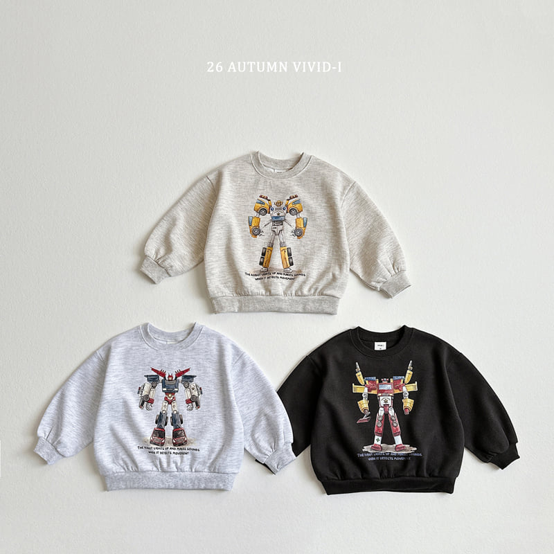 Vivid I - Korean Children Fashion - #childofig - Vintage Robot Sweatshirt - 3