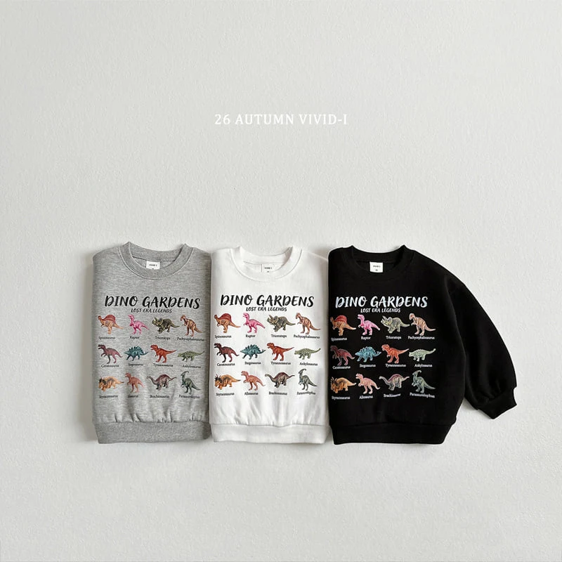 Vivid I - Korean Children Fashion - #childofig - Dino Park Sweatshirt