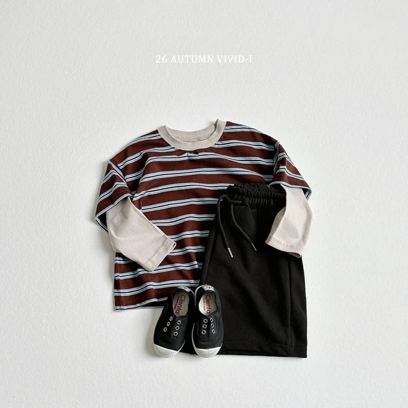 Vivid I - Korean Children Fashion - #childofig - Multi Stripe Layered Tee - 12