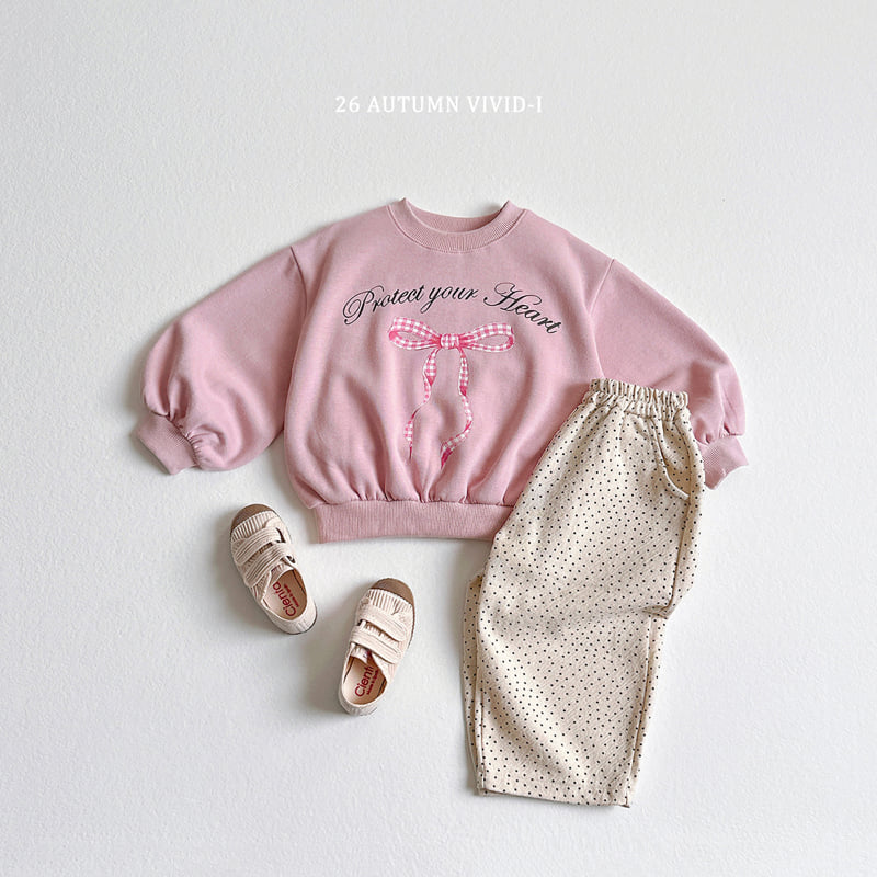 Vivid I - Korean Children Fashion - #childofig - Pink Ribbon Set - 8
